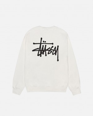 Stussy Basic Stussy Crew Pigment Dyed - Unisex Hoodies Beige | DKJBT57272