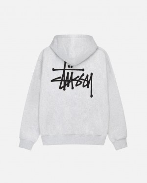 Stussy Basic Stussy Hoodie - Unisex Hoodies Grå | XDKBH46534