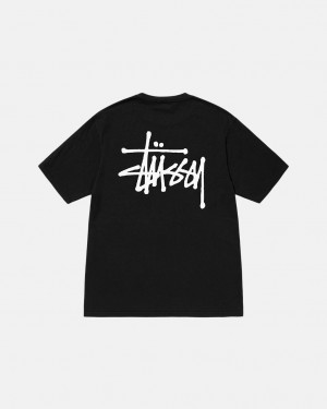 Stussy Basic Stussy Tee Pigment Dyed - Unisex Shortsleeve Sort | ZDKMJ69311