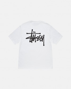 Stussy Basic Stussy Tee - Unisex Shortsleeve Hvide | LDKSX74604