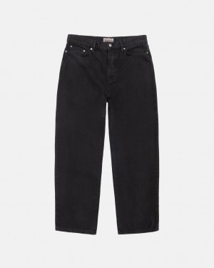 Stussy Big Ol& Jean Washed Canvas - Unisex Pants Sort | PDKER89899