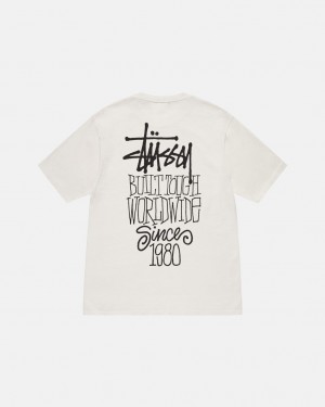 Stussy Built Tough Tee Pigment Dyed - Unisex Shortsleeve Beige | DKZDE59870