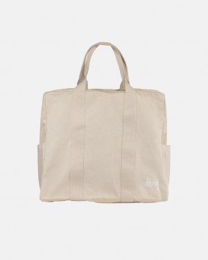 Stussy Canvas Flight Bag - Unisex Bags Beige | ZDKMJ93742