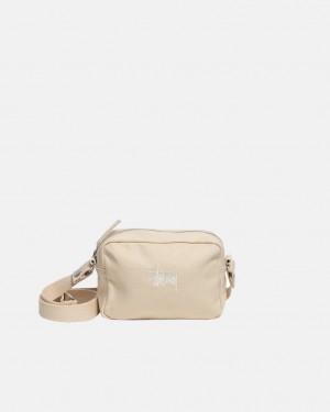 Stussy Canvas Side Pouch - Unisex Bags Beige | MDKHR78337