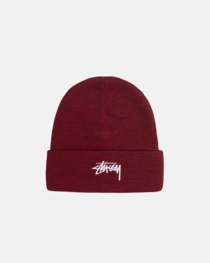 Stussy Cuff Beanie Stock - Unisex Rød | LDKTR84228