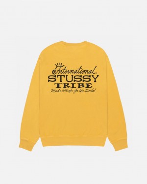 Stussy IST Crew Pigment Dyed - Unisex Hoodies Orange | DKJZR93467