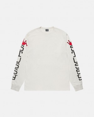 Stussy Jumbo LS Tee Pigment Dyed - Unisex Longsleeve Beige | TDKPQ29891