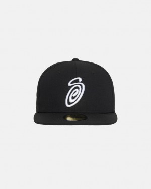 Stussy New Era 59Fifty Curly S - Unisex Sort | ADKWC43918