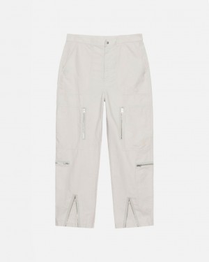 Stussy Nyco Flight Pant - Unisex Jeans Pants Hvide | EDKHC88095