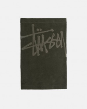 Stussy Polar Fleece Neck Warmer - Unisex Headwear Olivengrøn | PDKQX66805