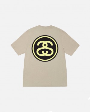 Stussy SS-Link Tee - Unisex Shortsleeve Khaki | DKZDE48327