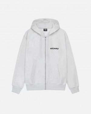 Stussy SS-Link Zip Hoodie - Unisex Hoodies Grå | QDKUV46085