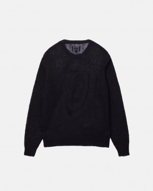 Stussy S Loose Knit Sweater - Unisex Sweaters Sort | PDKER55498