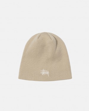 Stussy Skullcap Basic - Unisex Hvide | DKDFL59860