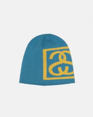 Stussy Skullcap SS Link - Unisex Lyseturkis | BDKSO58731