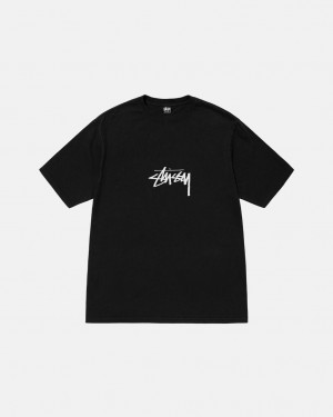 Stussy Small Stock Tee Pigment Dyed - Unisex Shortsleeve Sort | DDKKV96791