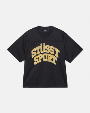 Stussy Sports Mesh Football Jersey - Unisex Sweaters Knits Sort | MDKHR74733