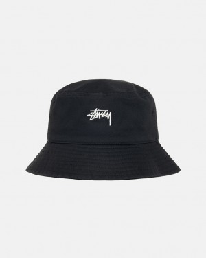 Stussy Stock Bucket Hat - Mens Sort | SDKVO98899