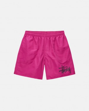 Stussy Strand Kort Big Basic - Unisex Shorts Trunks Lyserød | DKDFL32064