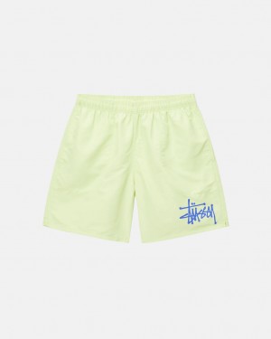 Stussy Strand Kort Big Basic - Unisex Shorts Trunks Lysegrøn | TDKWZ17114