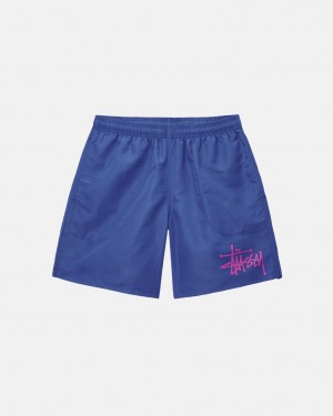 Stussy Strand Kort Big Basic - Unisex Shorts Trunks Kongeblå | LDKSX39055