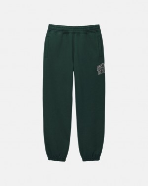 Stussy Stüssy Sports Sweatpant - Unisex Jeans Pants Dyb Grøn | DKZDE95397