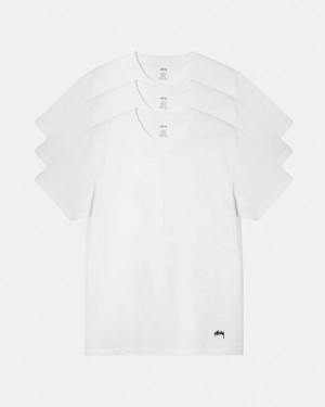 Stussy Stussy Undershirt - Unisex Sweaters Knits Hvide | DKNEJ98735