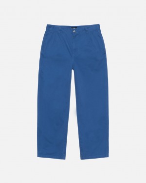 Stussy Workgear Trouser Twill - Unisex Jeans Pants Kongeblå | DKQAV83153