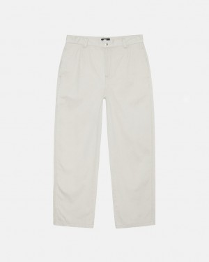 Stussy Workgear Trouser Twill - Unisex Pants Hvide | BDKSD30864