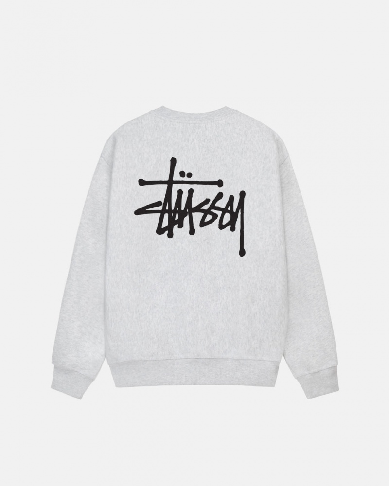 Stussy Basic Stussy Crew - Unisex Hoodies Grå | SDKVO52245