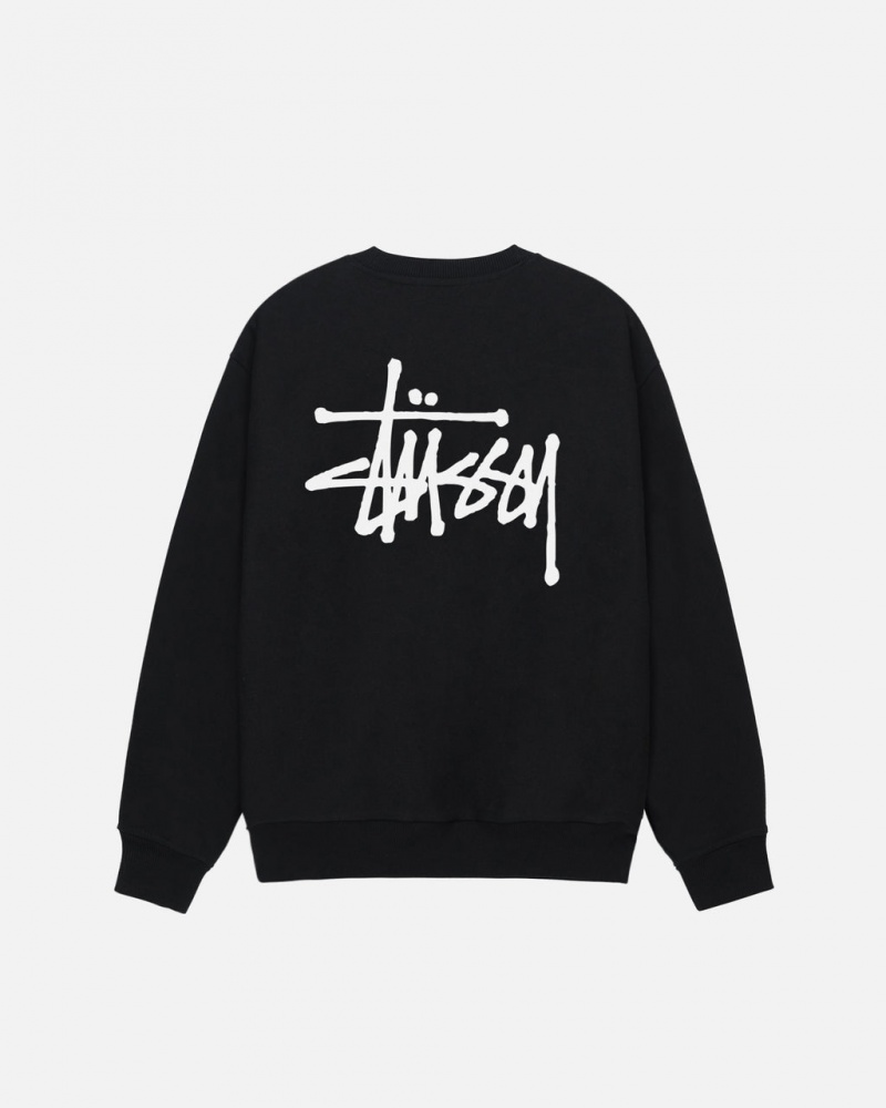 Stussy Basic Stussy Crew - Unisex Hoodies Sort | DKNZX99261