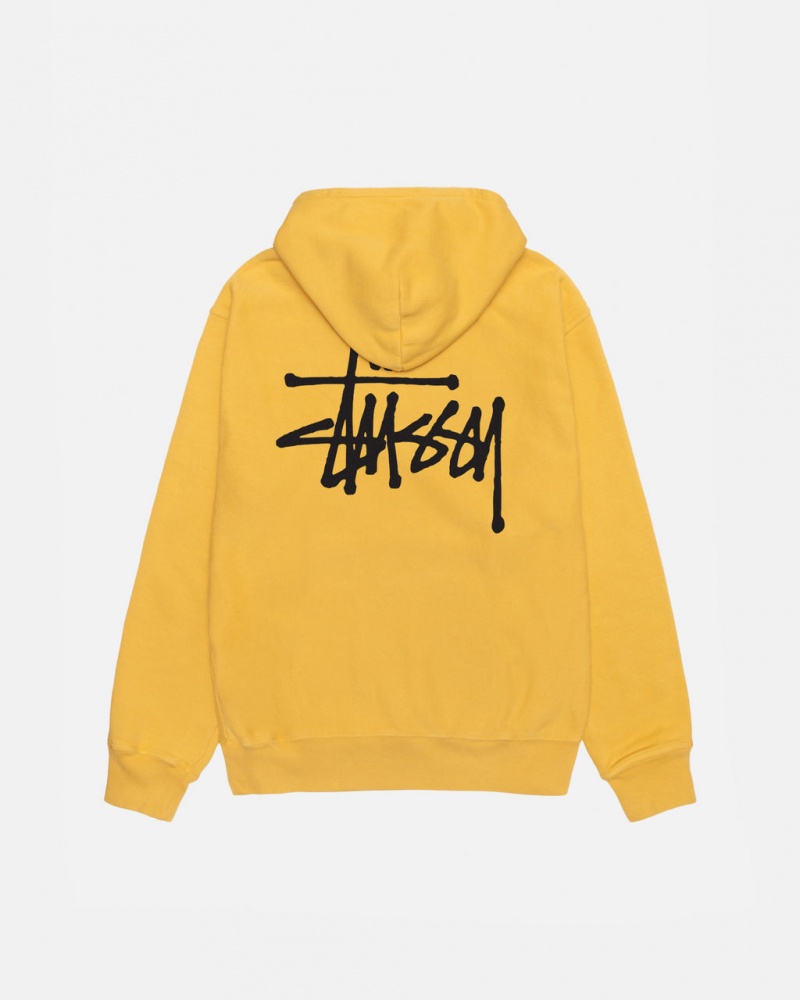 Stussy Basic Stussy Hoodie Pigment Dyed - Unisex Hoodies Orange | DKEAH17759