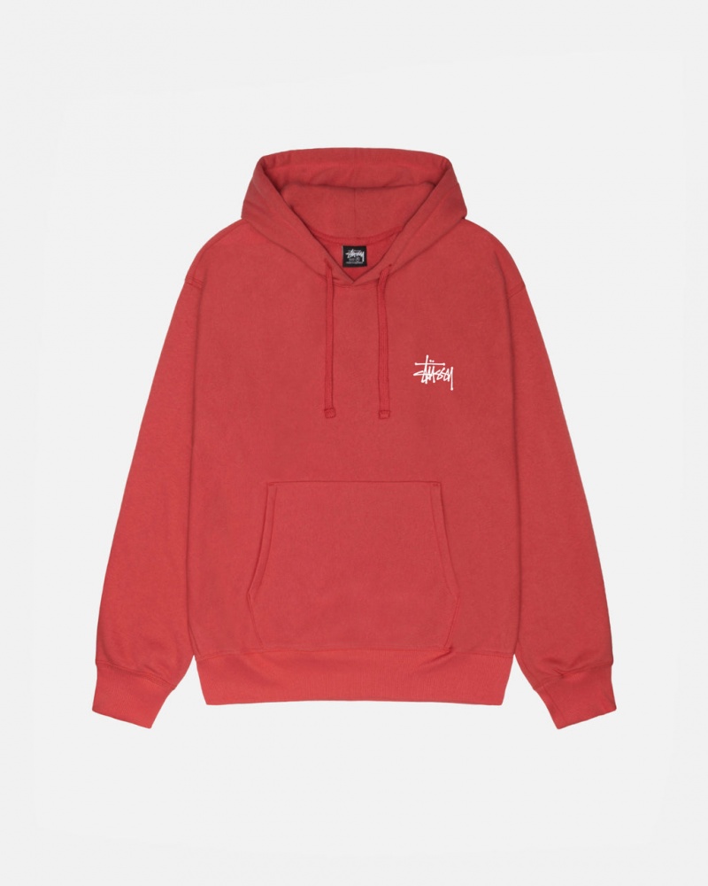 Stussy Basic Stussy Hoodie - Unisex Hoodies Rød | SDKNY85997