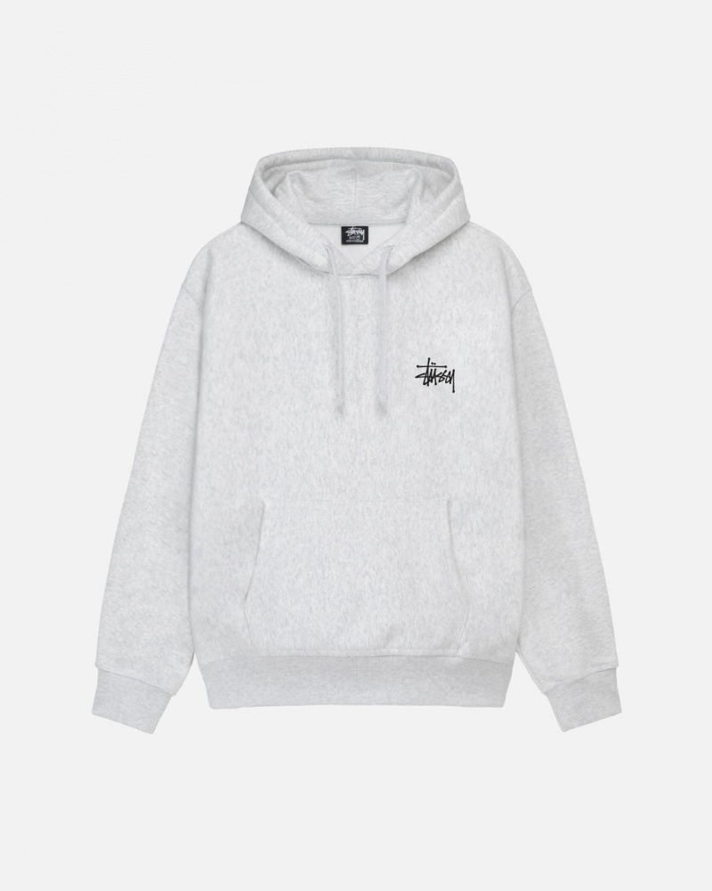 Stussy Basic Stussy Hoodie - Unisex Hoodies Grå | XDKBH46534