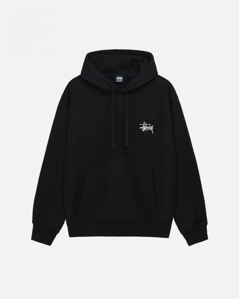 Stussy Basic Stussy Hoodie - Unisex Hoodies Sort | EDKVG41334