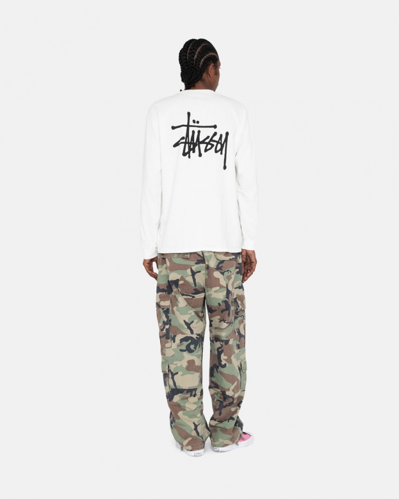 Stussy Basic Stussy LS Tee - Mens Tees Hvide | DKZPD52427