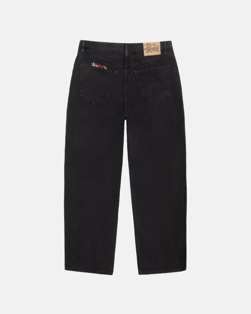 Stussy Big Ol& Jean Washed Canvas - Unisex Pants Sort | PDKER89899