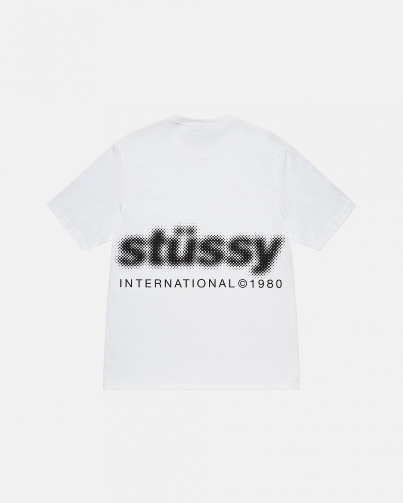 Stussy Blur Tee - Unisex Shortsleeve Hvide | DKEAH19528