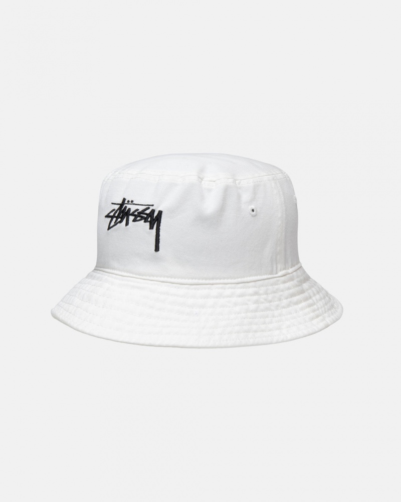 Stussy Bucket Hat Big Stock - Unisex Beige | DKCVG68088