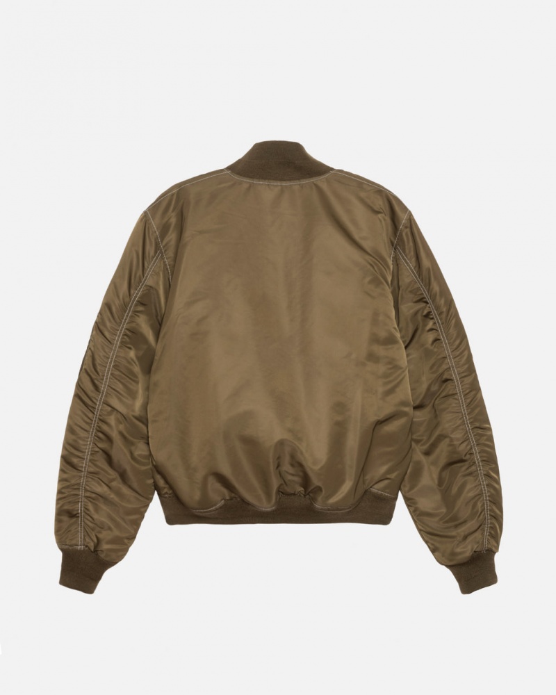 Stussy Built Reversible Bomber Jacket - Unisex Jackets Brune | DKXBR25958