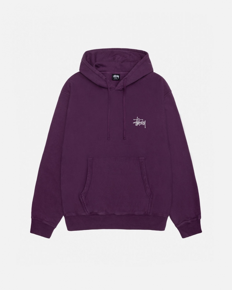 Stussy Built Tough Hoodie Pigment Dyed - Unisex Hoodies Lilla | PDKQX62416