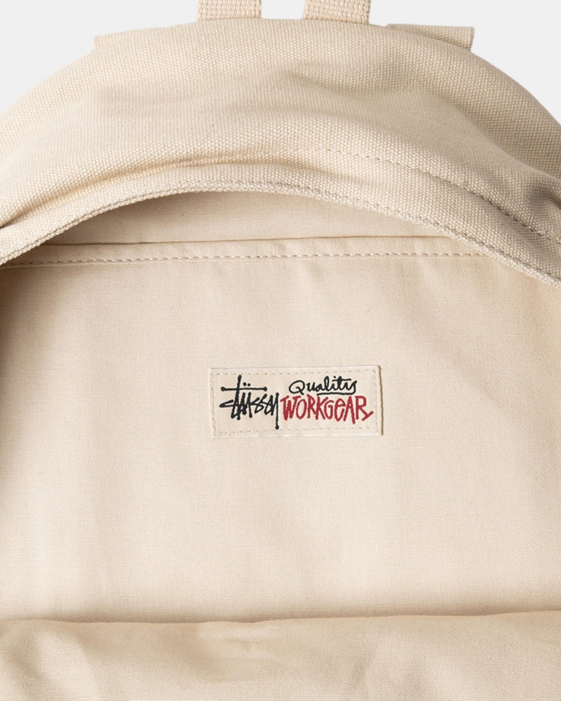 Stussy Canvas Backpack - Unisex Bags Beige | DKNZX45459