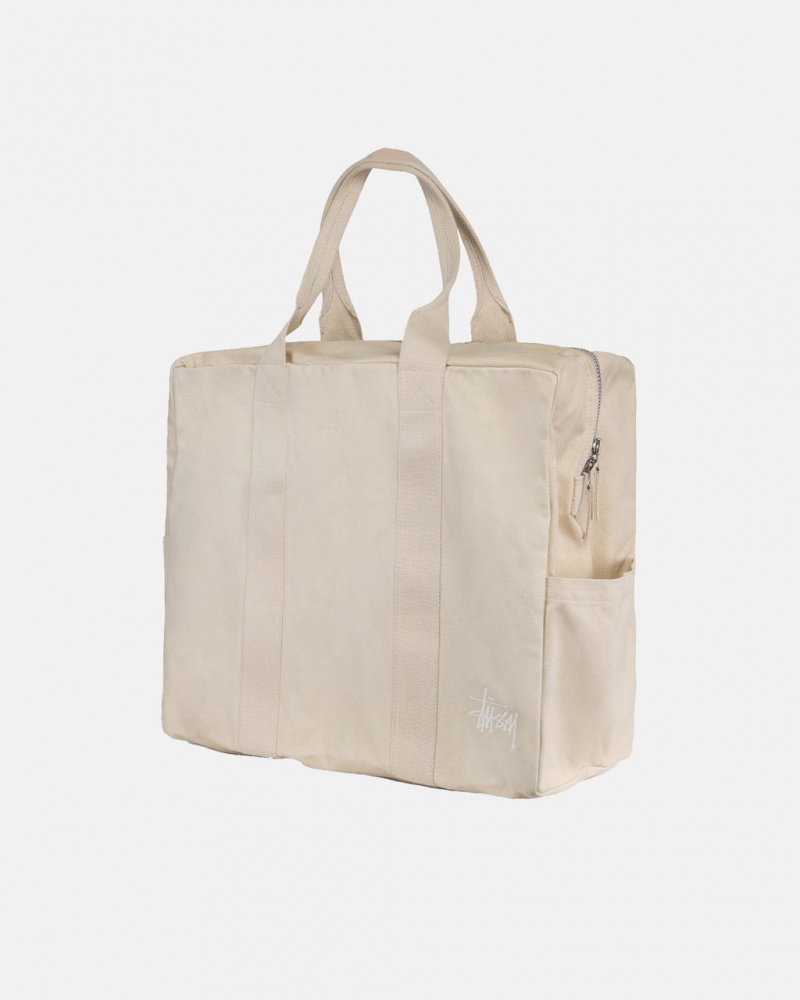 Stussy Canvas Flight Bag - Unisex Bags Beige | ZDKMJ93742