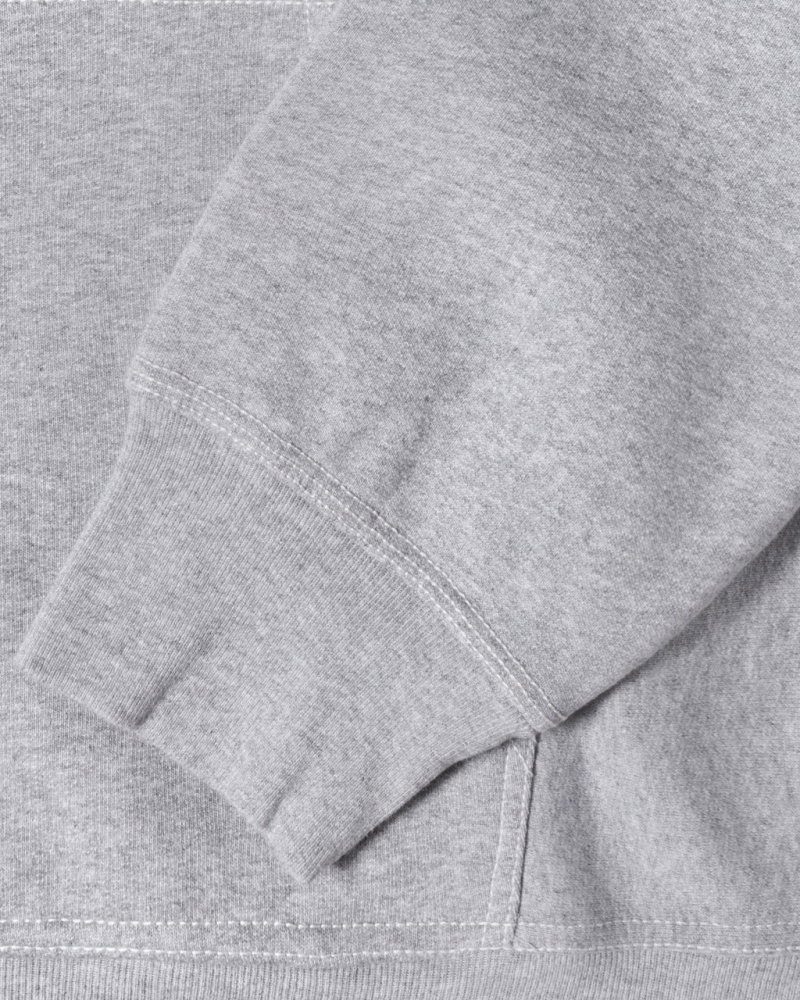 Stussy Contrast Stitch Label Hoodie - Unisex Hoodies Grå | YDKGT51187