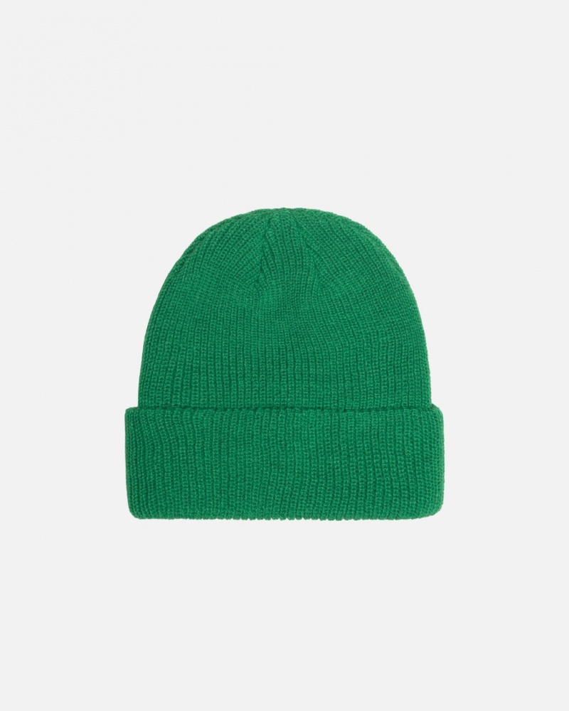 Stussy Cuff Beanie Basic - Unisex Grøn | LDKTR30146