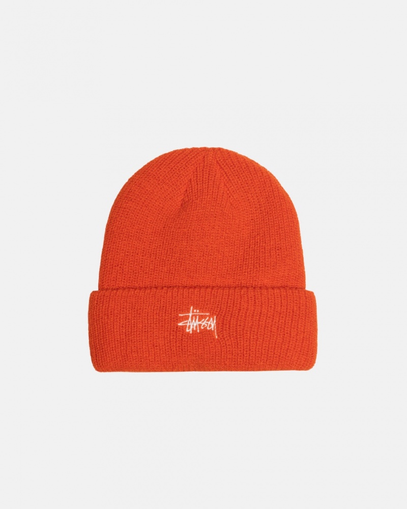 Stussy Cuff Beanie Basic - Unisex Orange | DKXMI59198