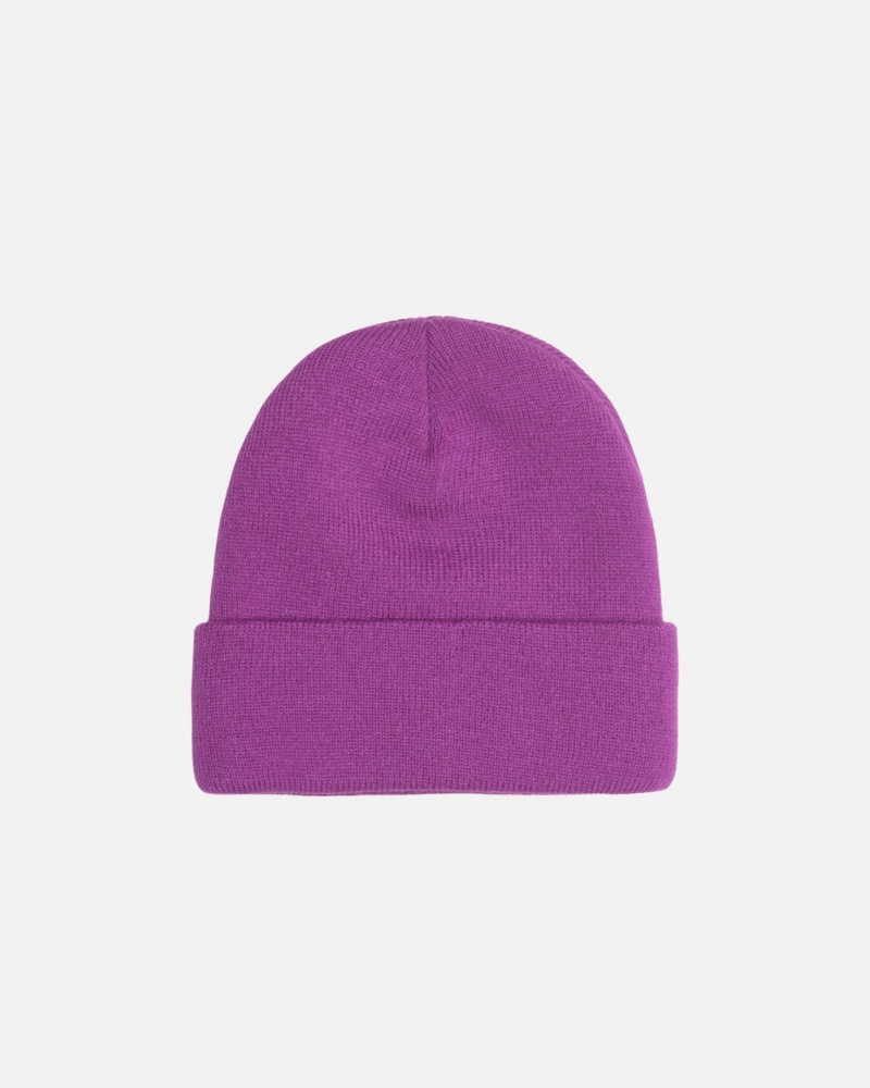 Stussy Cuff Beanie Stock - Unisex Lilla | DDKKV49544