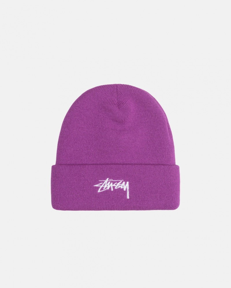 Stussy Cuff Beanie Stock - Unisex Lilla | DDKKV49544