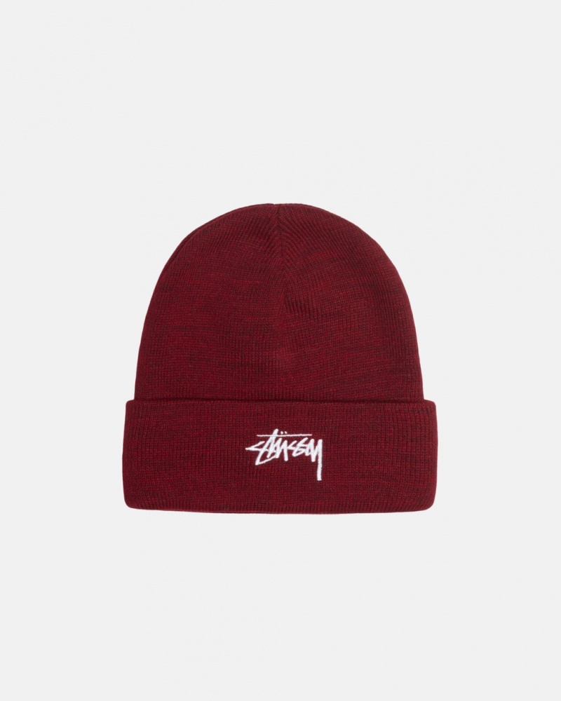 Stussy Cuff Beanie Stock - Unisex Rød | LDKTR84228