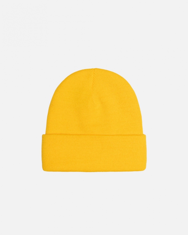 Stussy Cuff Beanie Stock - Unisex Sennep | BDKSD33569